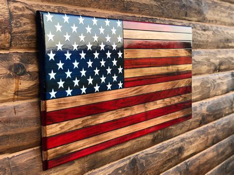 Rustic Wooden American Flag Kpcc Woodworking And Rustic Flags