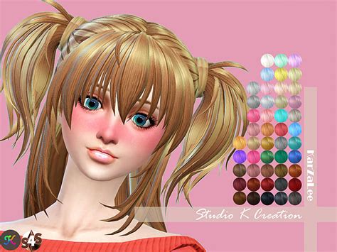 Sims 4 Hairs ~ Studio K Creation Animate Hair 73 Hina