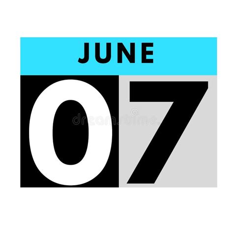 June 7 Calendar Icon Stock Illustrations 106 June 7 Calendar Icon