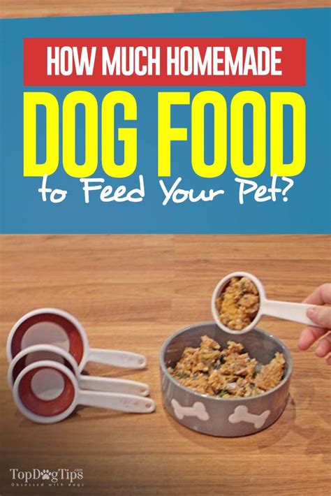 Consult the feeding chart on the back of your dog's food packaging. How Much Homemade Dog Food to Feed My Dog