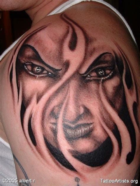 Nice Evil Face Tattoo Check More At