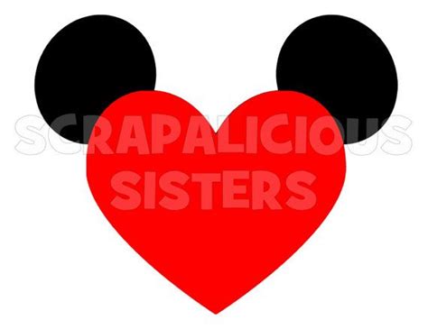 8 Personalized Heart With Mickey Mouse By Scrapalicioussisters 800