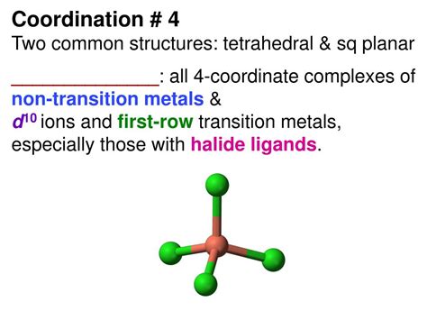 Ppt Chemistry 223 Chapter 24 Coordination Complexes Powerpoint
