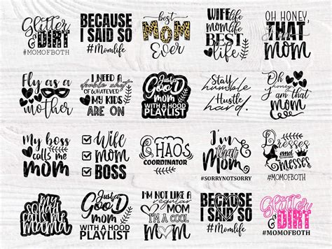 Papercraft Mom Sayings Svg Mom Quotes Svg Momlife Png Silhouette Cut