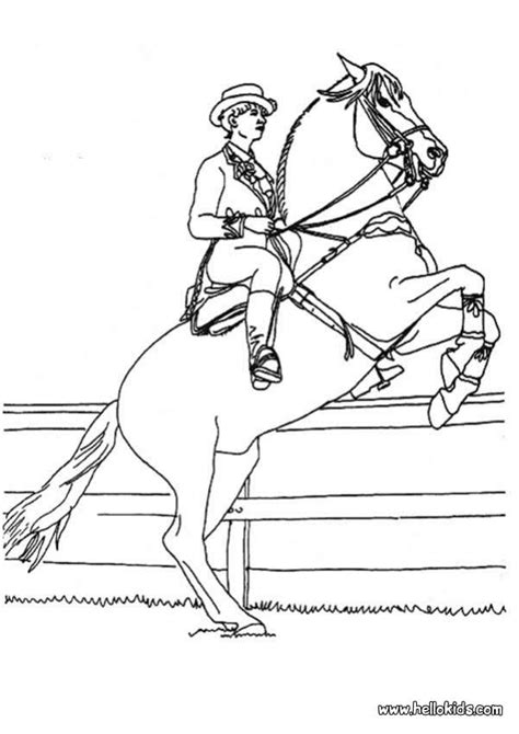 Click a picture to begin coloring. Horse riding coloring pages download and print for free