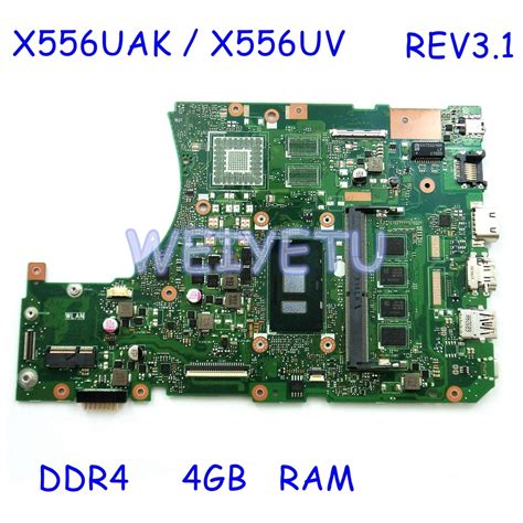 Placa Madre X556uak Mb 4g I7 6500cpu Rev3 1 Para Asus X556ua X556u