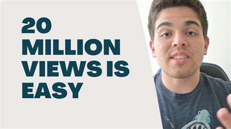 How I Got 20 Million Views In Less Than A Year Youtube