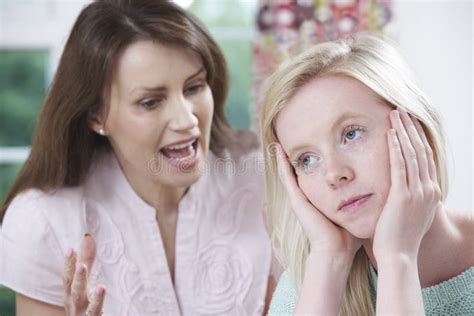 Mother Arguing With Teenage Daughter Stock Photo Image Of Arguement