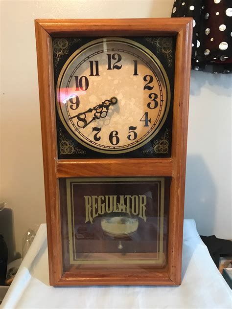 Vintage Regulator Wooden Wall Clock Etsy