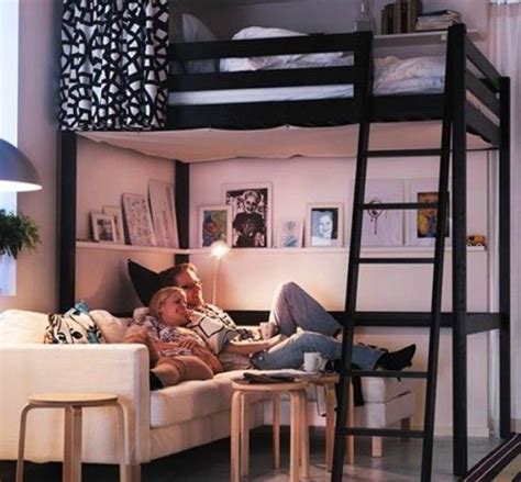 Senza per questo dover rinunciare al comfort di un buon letto. Il soppalco Ikea: un letto con vista dall'alto | Letto a ...