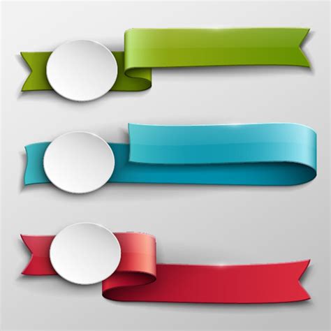 Vector Banner Colored Ribbon Design Vector Banner Free Vector Free Download