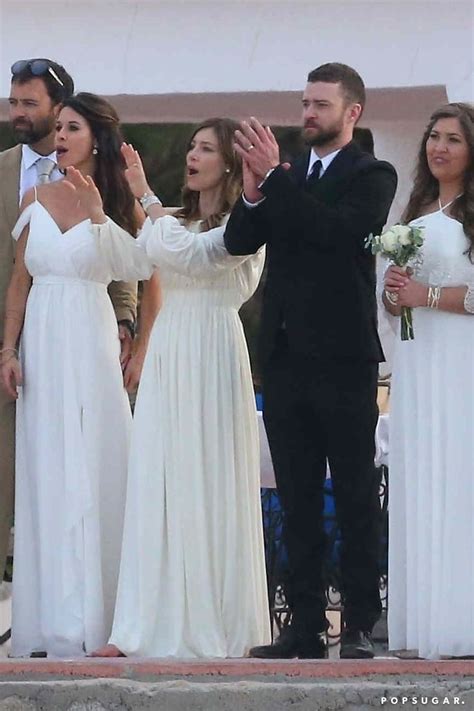 Jessica Biels White Wedding Guest Dress Popsugar Fashion