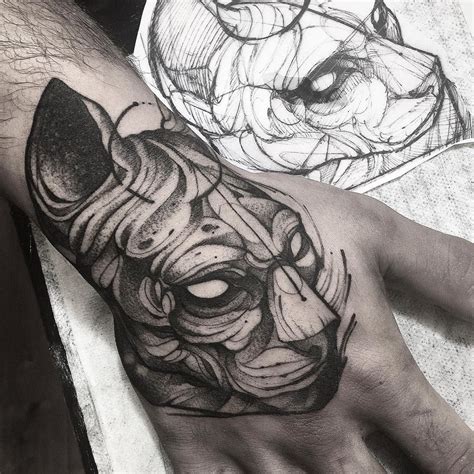 Fredao Oliveira On Instagram Sphynx Cat Blackwork Sphynx Tatoo