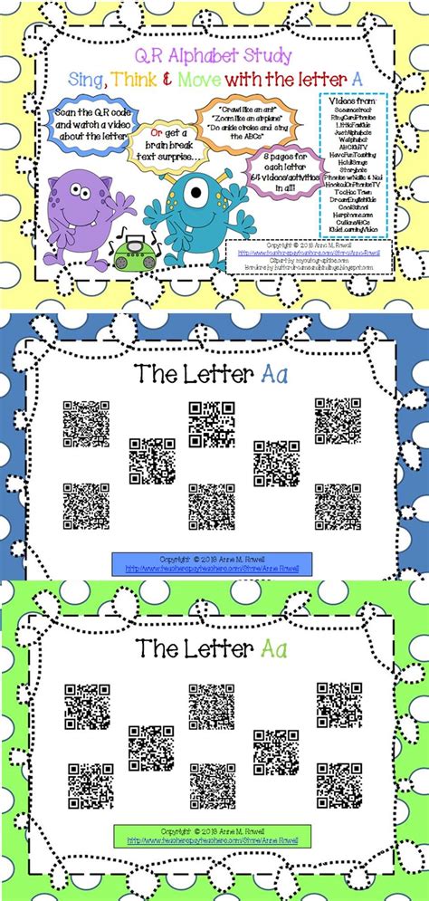 Alphabet Activities Letter Sound QR Code Task Cards The Letter A Activities Physical