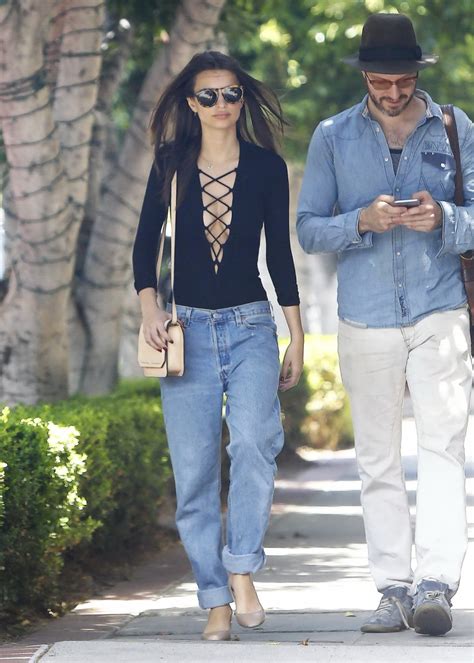 emily ratajkowski braless showing huge cleavage in black top and jeans out in la porn pictures