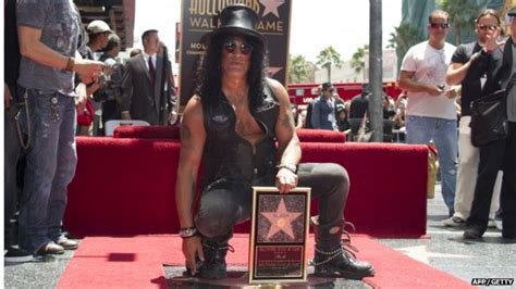 Guns N Roses Guitarist Slash Gets Hollywood Walk Of Fame Star Bbc News