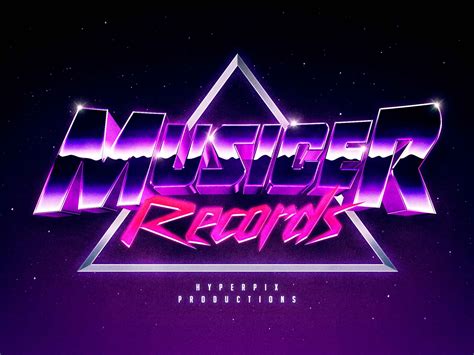 Free Synthwave 80s Text And Logo Effect Psd