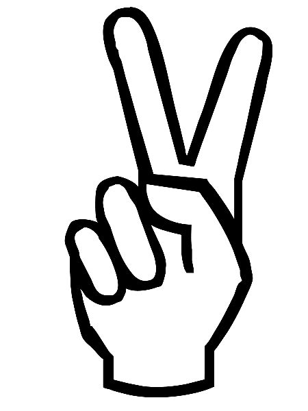 Hand Peace Sign Drawing Clipart Panda Free Clipart Images