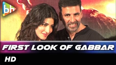 Akshay Kumar Shruti Haasan At First Look Promo Launch Of Gabbar Is