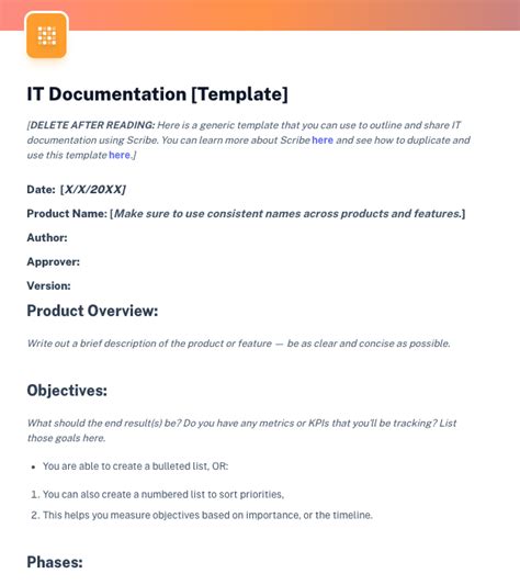 It Documentation Examples And Templates To Boost Your Team Today Scribe