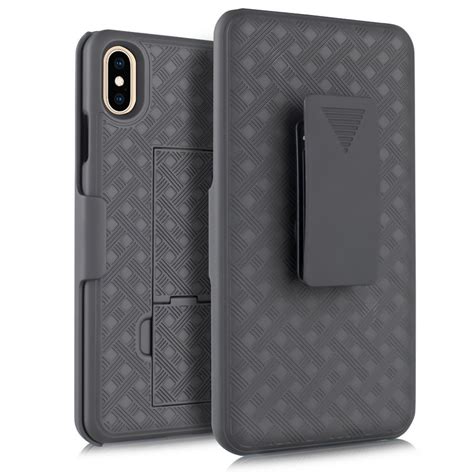 For Iphone Xs Max Slim Hard Tpu Phone Case Swivel Belt Clip Built