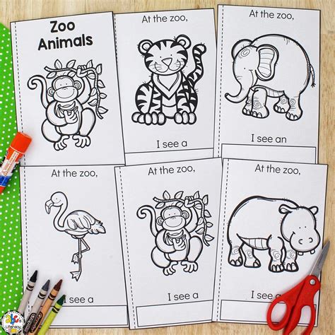 Zoo Color By Number Worksheet For Kindergarten Free Printable Digital