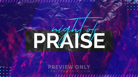 Night Of Praise Title Graphics Church Visuals