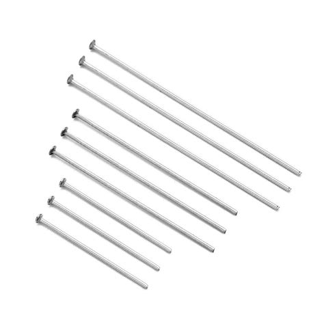 100pcslot 20 30 40 50 60 70mm Stainless Steel Flat Head Pins Jewelry