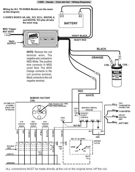 Old 12 volt ignition coil wiring diagram for ford. Honda 95 Civic 6 Series Ext Coil - Holley Motor Life