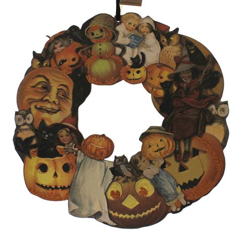 Halloween Vintage Halloween Wreath Halloween Decor