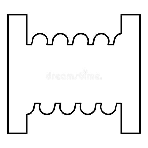 Spool Wire Cable Coil Reel Cord Contour Outline Line Icon Black Color