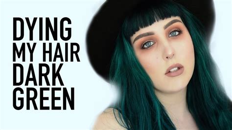 Dying My Hair Dark Green Youtube