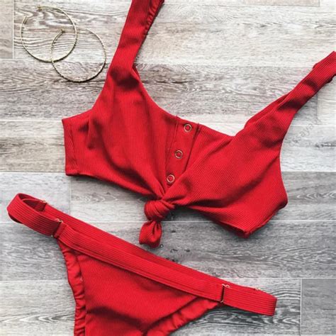 trangel bikini 2017 swimwear swimsuit bikinis women red bikini sexy women brazilian bikini beach