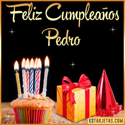 Feliz Cumpleaños Pedro Imágenes  Tarjetas Y Mensajes