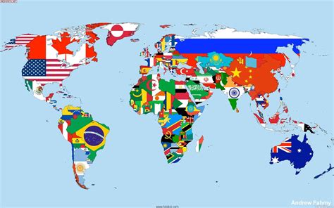 Free Download Map Of The World Wallpaper Flag Country Desktop
