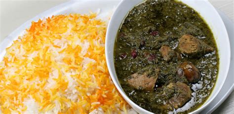 The combination of flavorful and aromatic herbs, slow cooked lamb cubes. west-island_khoresht-ghormeh-sabzi | Chateau Kabab West Island