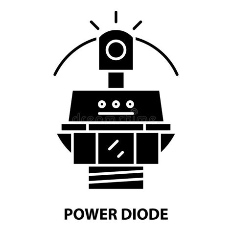 Power Diode Icon Black Vector Sign With Editable Strokes Concept