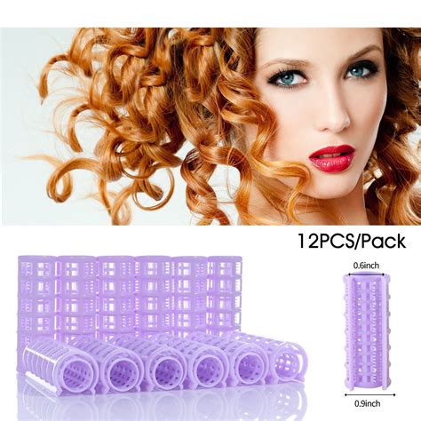 12 Peices Small Size Self Grip Plastic Hair Rollers Pro Salon Hairdressing Curlers Clips 063 X