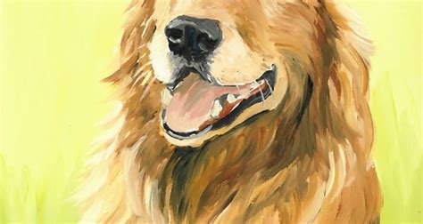 Art With A Bark Golden Retriever Oil Painting By Charlotte Yealey