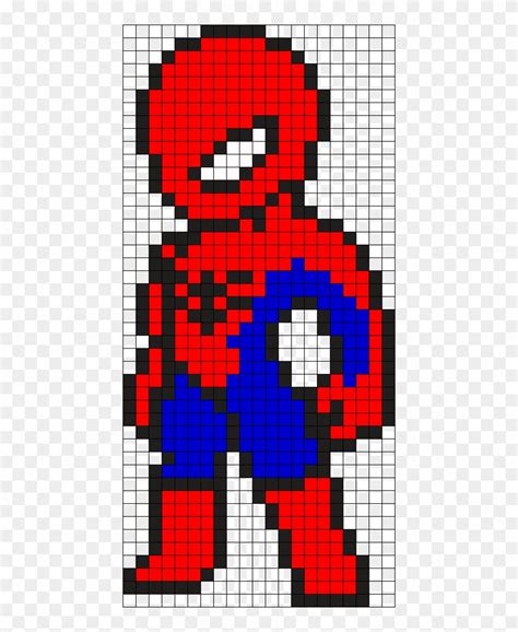 Simple Spiderman Pixel Art Grid Draw Metro