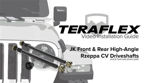 Jk High Angle Rzeppa Cv Driveshaft Install Teraflex Youtube