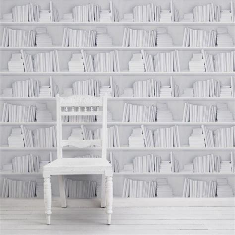 White Bookshelf Wallpaper Curiousegg White Bookshelves Bookshelves