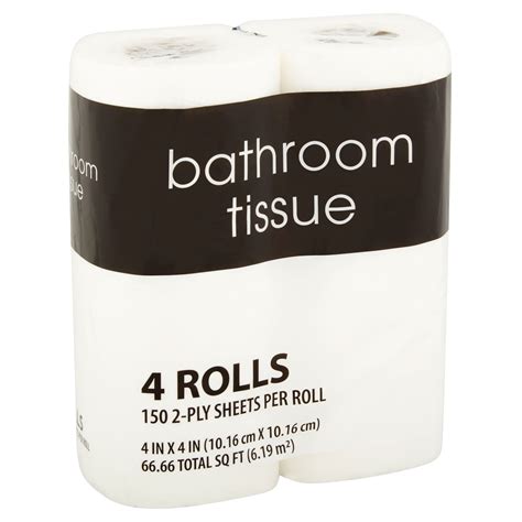 150 2 Ply Sheets Per Roll Toilet Paper 4 Rolls