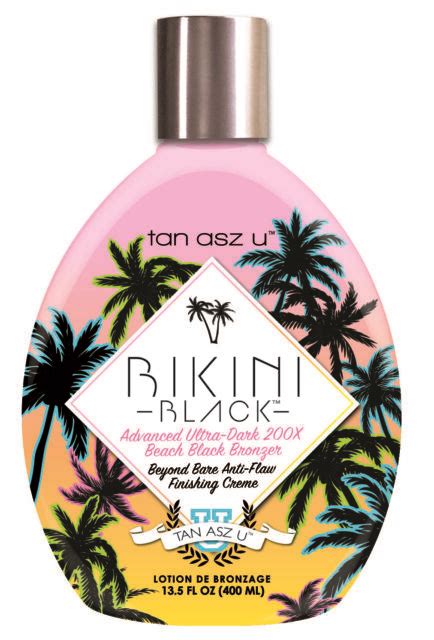 2 Bottles Of Bikini Black Tanning Lotion With 200x Beach Black Bronzers