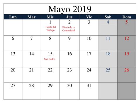 Grande Calendario Mayo 2019 Para Imprimir Calendario Imprimir Sobres