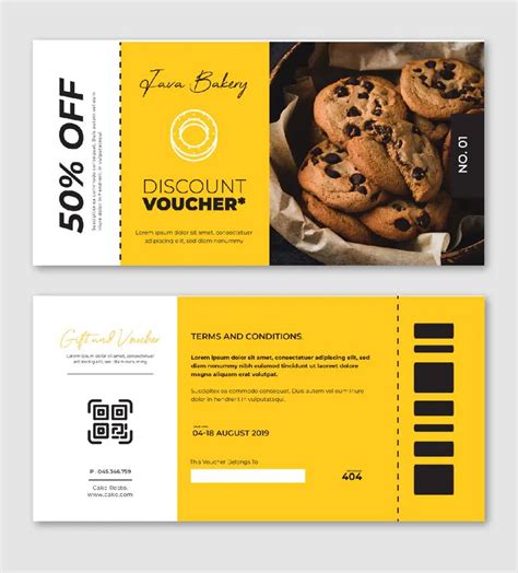 Food Coupon Template Ai Vector Eps 85×4 Inch Paper Size With Bleeds
