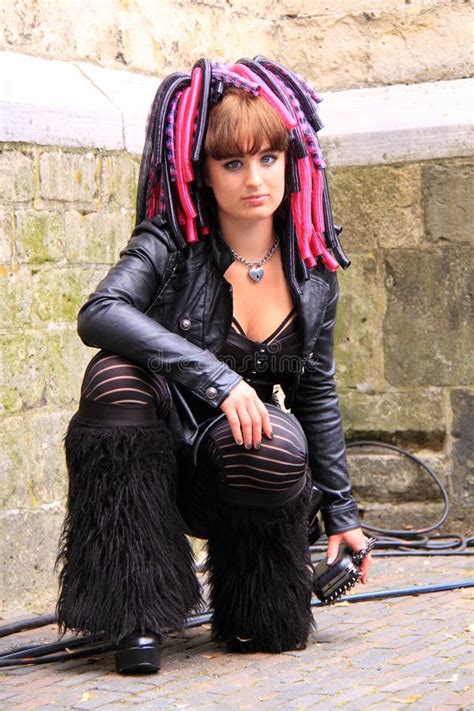 Gothic Girl Street Fashion Editorial Stock Image Image Of Corset