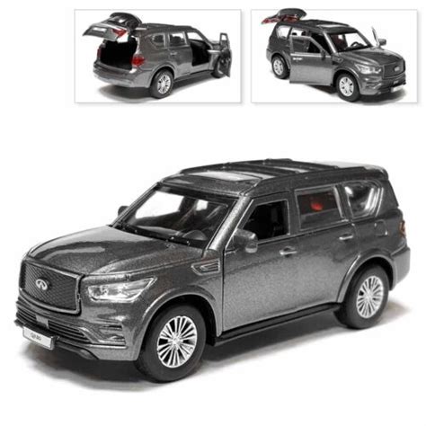 Infinity Qx80 Metal Model Diecast Car Scale Collectible Toy Cars Gray