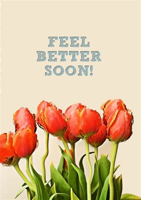 A Card Featuring An Impressionistic View Of Tulips And Text Feel