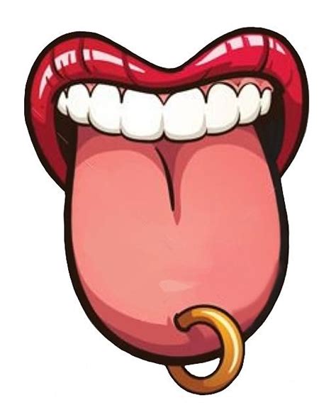 Smile Pierced Tongue Mixed Media By Jenneane Breidenbach Fine Art